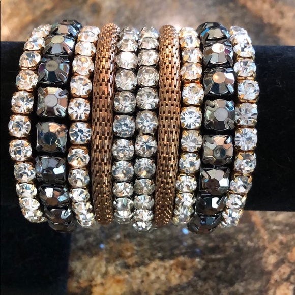 Jewelry - 🌞Gorgeous Set of Rhinestone Bracelets👯♀️😍